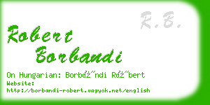 robert borbandi business card